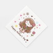 Fröhlicher Muttertag Serviette (Ecke)