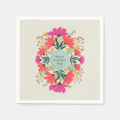 Fröhlicher Muttertag Serviette (Vorderseite)