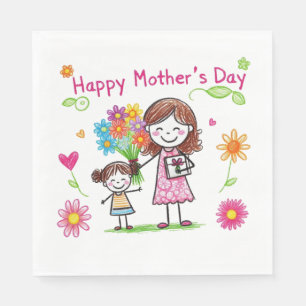 Fröhlicher Muttertag Serviette