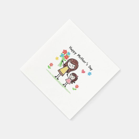 Fröhlicher Muttertag Serviette (Ecke)