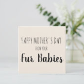 Fröhlicher Muttertag von deinen Babys Feiertagskarte (Stehend Vorderseite)