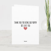 Fröhlicher Muttertag von deinen kleinen Prinzessin Karte (Rückseite)