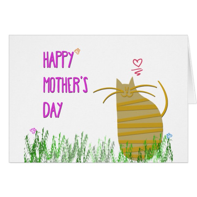 Fröhlicher Muttertag | Von der Katze (Vorderseite (Horizontal))