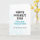 Fröhlicher Muttertag von Ihrem Liebling Karte (Gelbe Blume)