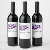 Fröhlicher Muttertag Weinetikett (Flaschen)