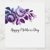 Fröhlicher Muttertag Weinetikett (Einzelnes Label)