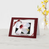 Fröhlicher Muttertag Weißer Hibiskus Karte (Gelbe Blume)