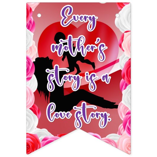 Fröhlicher Muttertag Wimpelkette (Erste Fahne)