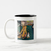 Fröhlicher Muttertag Zweifarbige Tasse (Links)