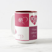 Fröhlicher Muttertag Zweifarbige Tasse (Vorderseite Links)