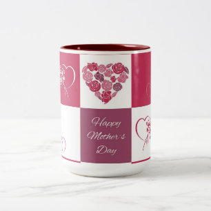 Fröhlicher Muttertag Zweifarbige Tasse