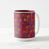 Fröhlicher Muttertag Zweifarbige Tasse (VorderseiteRechts)