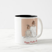 Fröhlicher Muttertag Zweifarbige Tasse (VorderseiteRechts)