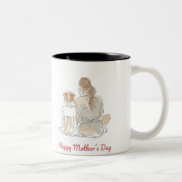 Fröhlicher Muttertag Zweifarbige Tasse