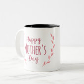 Fröhlicher Muttertag Zweifarbige Tasse (Vorderseite Links)
