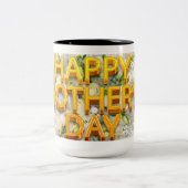 Fröhlicher Muttertag Zweifarbige Tasse (Mittel)