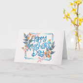 Fröhlicher Muttertagsrahmen | Grußkarte Karte (Gelbe Blume)