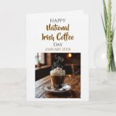 Fröhlicher Nationaler Irish Coffee Day | 25. Janua Karte (Vorderseite)