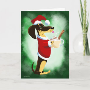 FROHLICHER NOGGY-HUND von Jeff Willis Art Feiertagskarte