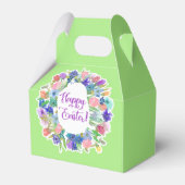 Fröhlicher Ostereierförmiger Blumenkranz Geschenkschachtel (Vorderseite)
