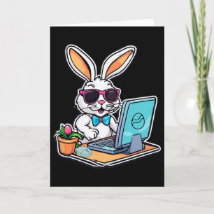 Fröhlicher Osterhase Computer Videospiel Liebhaber Karte