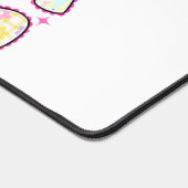 Fröhlicher Osterhase Coquette Schleife Preppy Oste Schreibtischunterlage (Ecke)