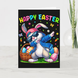 Fröhlicher Osterhase Dabbing Lustiger Ostertag Fra Karte