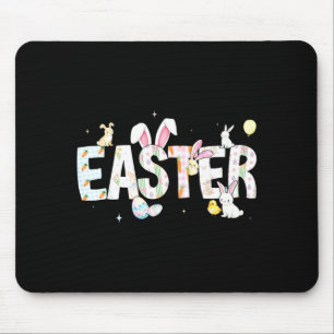 Fröhlicher Osterhase Ei lustig für Kinder Junge Mä Mousepad