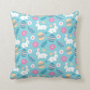 Fröhlicher Osterhase Floral Kissen