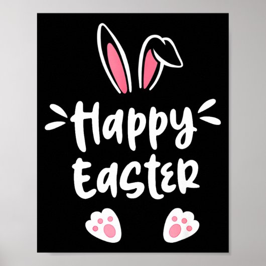 Fröhlicher Osterhase Frühhling Osterei Ostermänner Poster (Vorne)