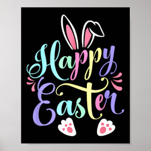 Fröhlicher Osterhase Frühling Osterei Oster-Shirts Poster