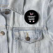 Fröhlicher Osterhase Frühling Osterei Ostermänner Button (Beispiel)