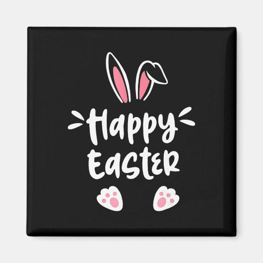 Fröhlicher Osterhase Frühling Osterei Ostermänner Magnet (Vorne)