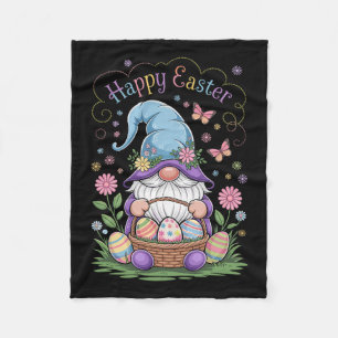 Fröhlicher Osterhase Gnom Umarmen Ostereier Gnom L Fleecedecke