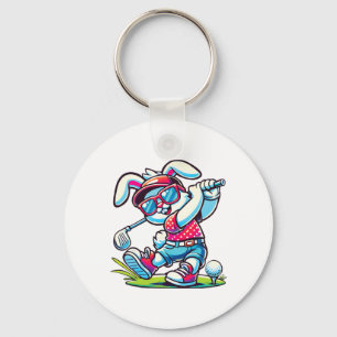 Fröhlicher Osterhase Golf Liebhaber Sport Jungen M Schlüsselanhänger
