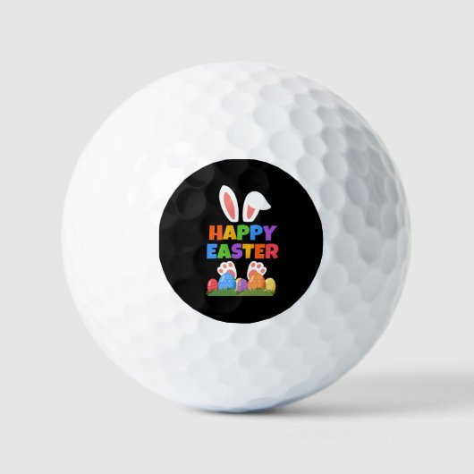 Fröhlicher Osterhase Golfball (Vorderseite)