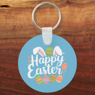 Fröhlicher Osterhase Hase Ei Feiertag  Schlüsselanhänger