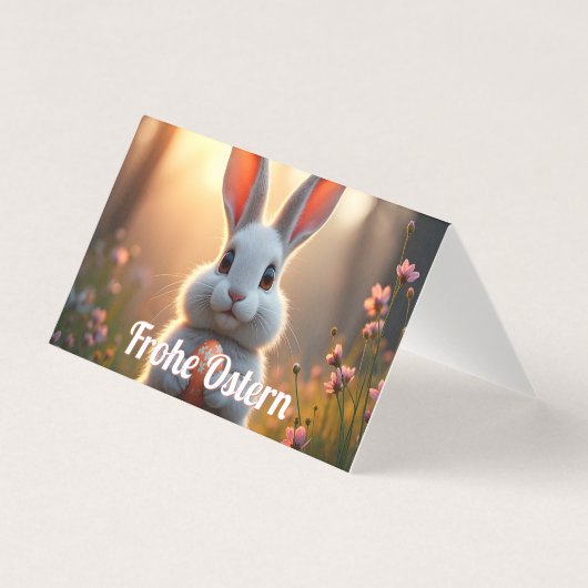Fröhlicher Osterhase im Zauber des Frühlings (Vorderseite)
