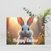 Fröhlicher Osterhase im Zauber des Frühlings (Stehend Vorderseite)