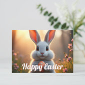 Fröhlicher Osterhase im Zauber des Frühlings (Stehend Vorderseite)