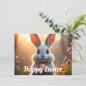 Fröhlicher Osterhase im Zauber des Frühlings (Stehend Vorderseite)