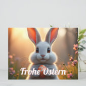 Fröhlicher Osterhase im Zauber des Frühlings (Stehend Vorderseite)