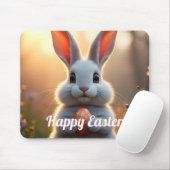 Fröhlicher Osterhase im Zauber des Frühlings Mousepad (Mit Mouse)