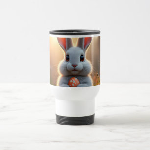 Fröhlicher Osterhase im Zauber des Frühlings Reisebecher