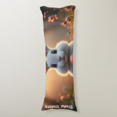 Fröhlicher Osterhase im Zauber des Frühlings Seitenschläferkissen (Vorderseite Vertikal)