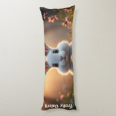 Fröhlicher Osterhase im Zauber des Frühlings Seitenschläferkissen (Rückseite (Vertikal))