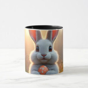 Fröhlicher Osterhase im Zauber des Frühlings Tasse