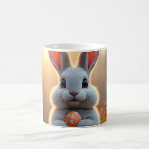 Fröhlicher Osterhase im Zauber des Frühlings Verwandlungstasse