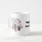 Fröhlicher Osterhase Kaffeetasse (Vorderseite Links)