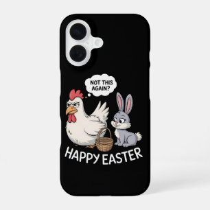 Fröhlicher Osterhase Kaninchen Huhn Nicht schon wi iPhone 16 Hülle